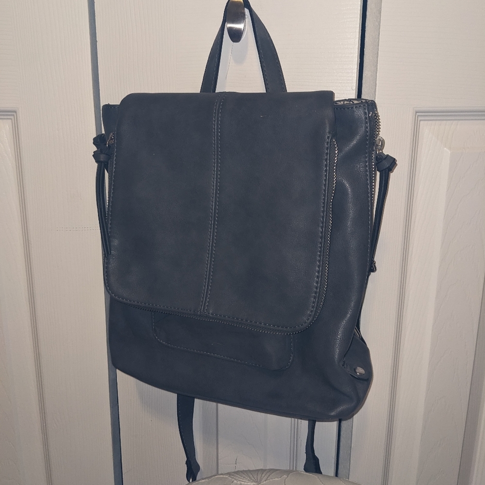 Gray convertible backpack shoulder bag